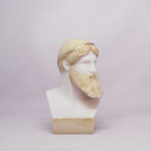 Poseidon Bust statue in Patina color