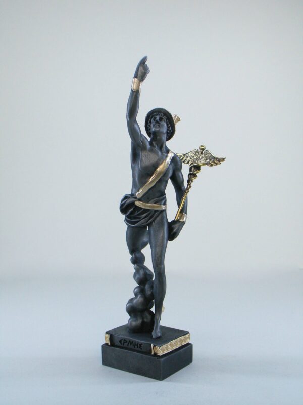 Hermes Olympic God made of Alabaster in Patina Black color