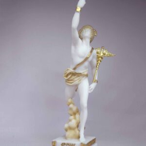 Hermes Olympic God made of Alabaster in Patina color