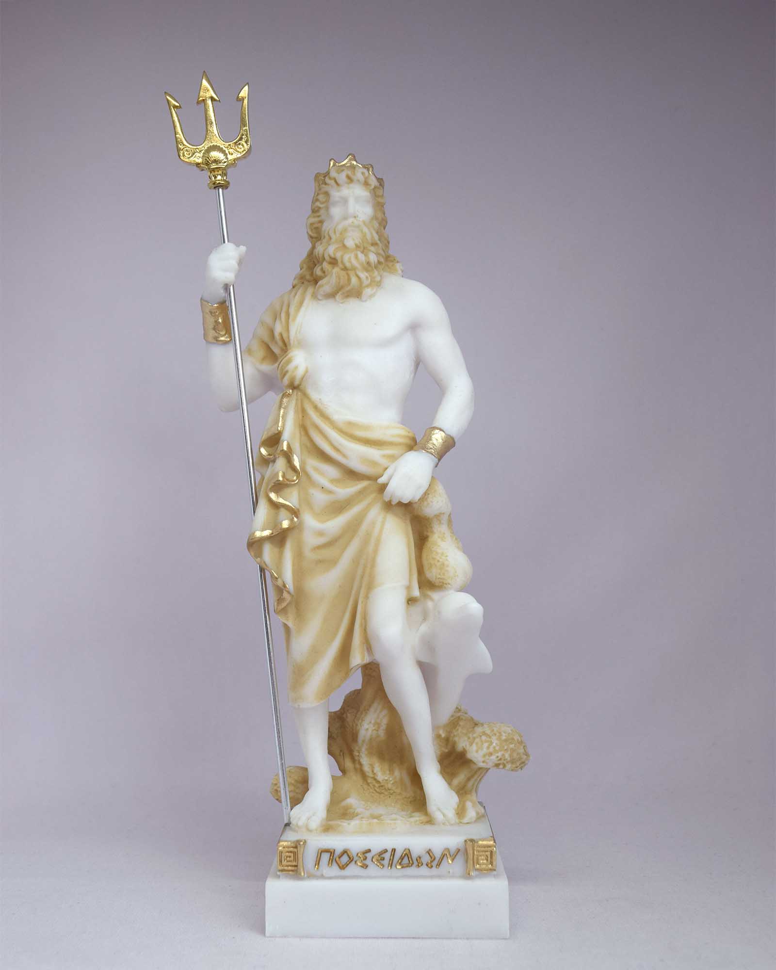 Poseidon sculpture statue ancient Greek God of the sea Neptune aged 