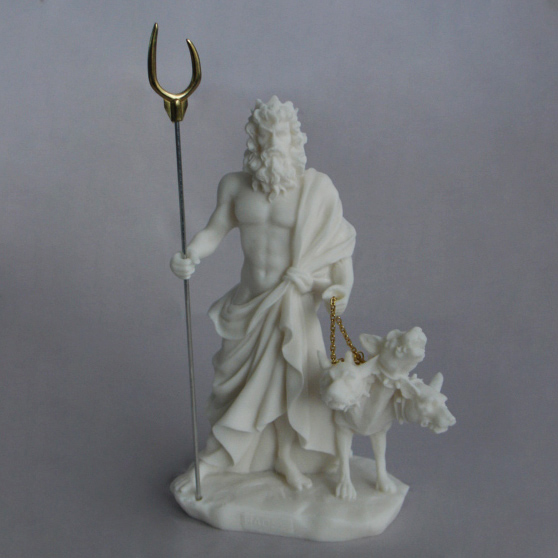 Hades statue with Cerberus in White color