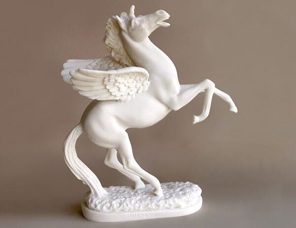 The statue of Pegasus in White color
