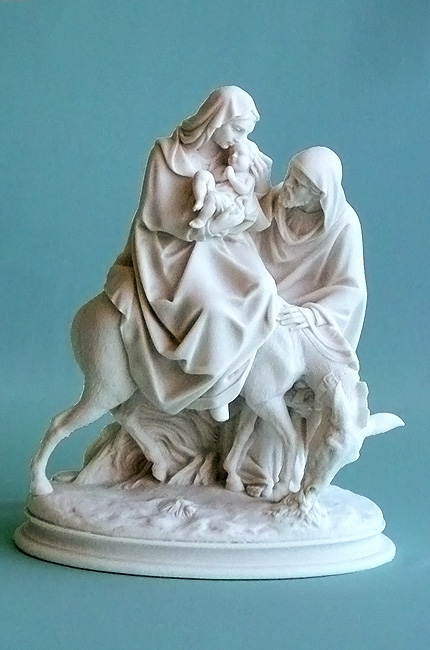 The statue of The Holy Family in White color