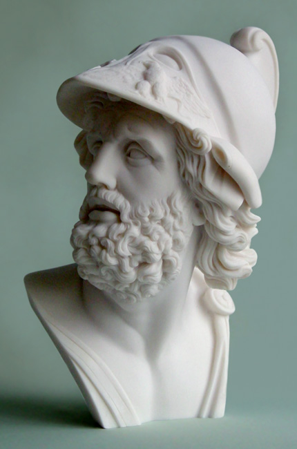 The bust statue of Pericles in White color
