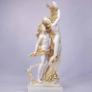 The statue of Apollo and Daphne in Patina color
