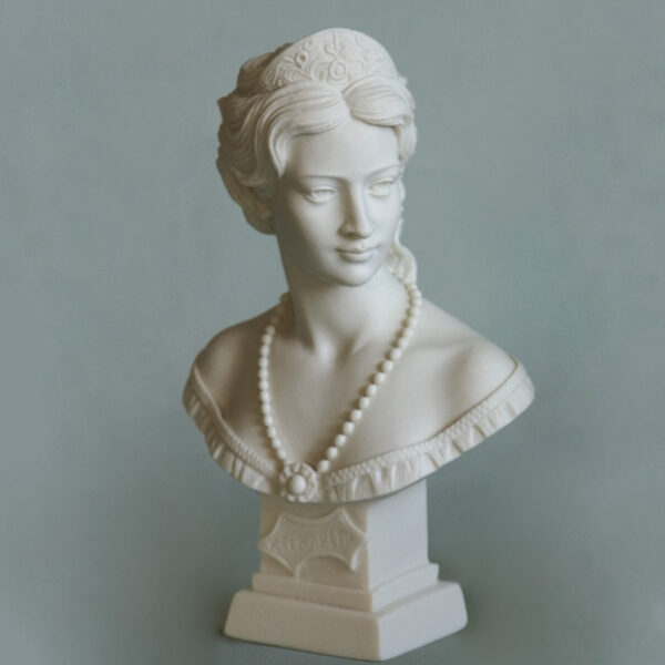The bust statue of Elisabeth of Austria also called Sissi in White color