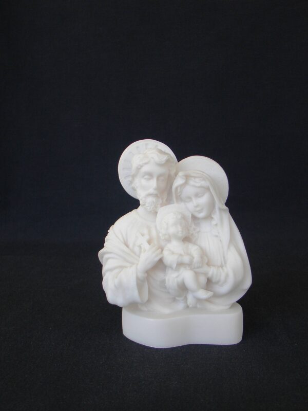 The bust statue of The Holy Family in White color