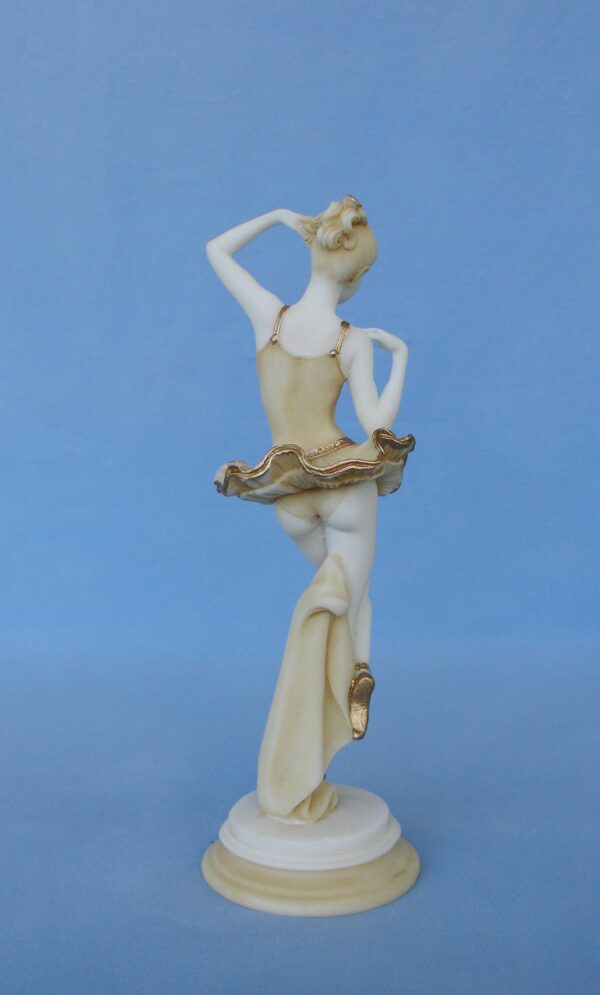 Greek statue of a young Ballet dancer - Ballerina in Patina color