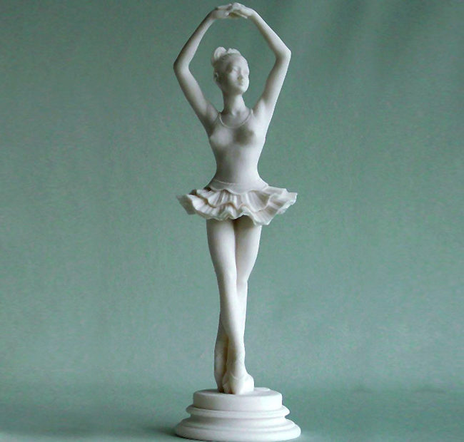 A statue of a young Ballet dancer - Ballerina - Type 3 in White color