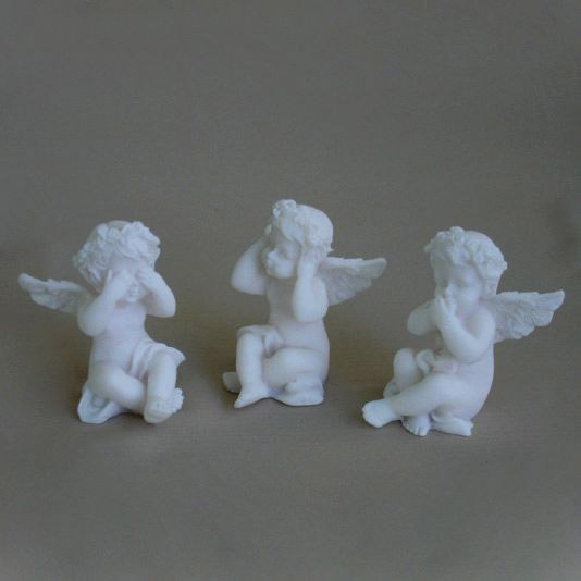 The statues of three Angels illustrate the Secret keeper (don't see, don't hear, don't talk) in White color
