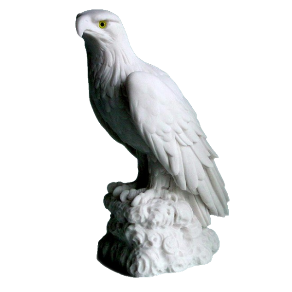 The statue of an Eagle staring in White color