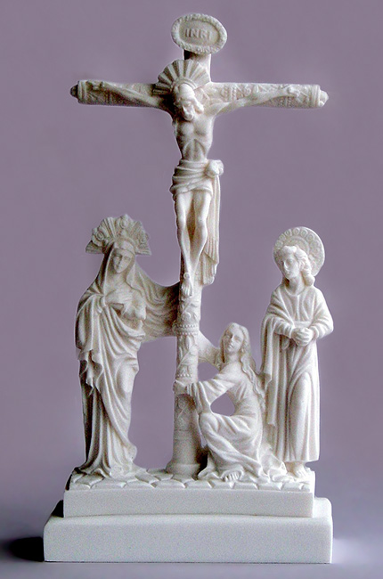 The statue of Jesus Christ Crucifixion in White color