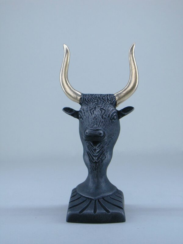 Bust of Minotaur in Patina Black color