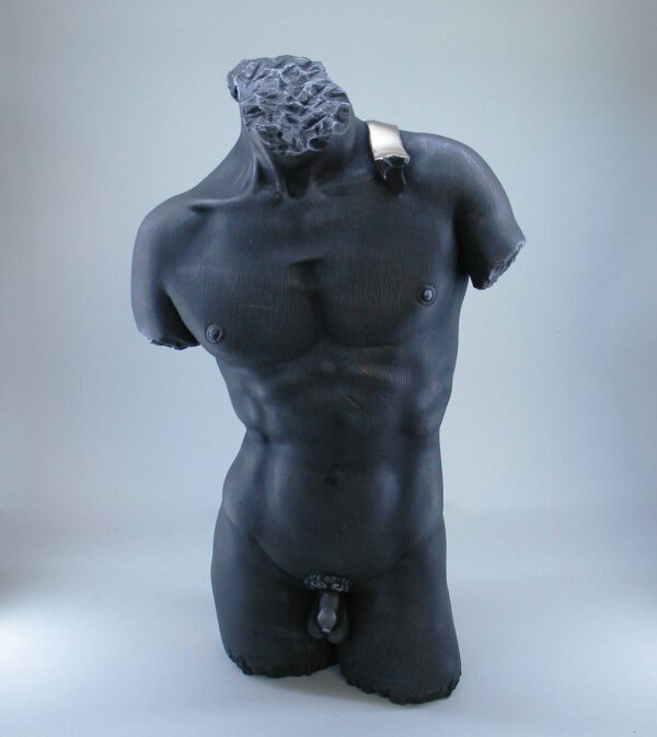 Greek statue replica part of David's torso by Michelangelo