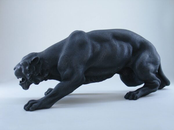 Greek statue of a Jaguar that roars