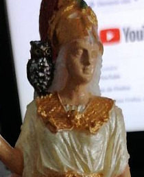 Athena statue Greek Goddess made of Alabaster