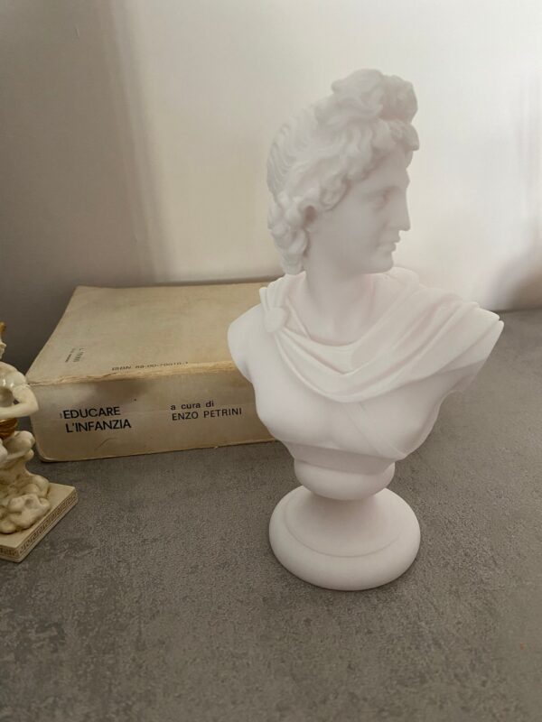 Apollo bust statue made of alabaster