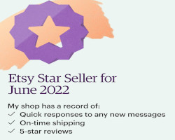 June 2022 Etsy star seller reward